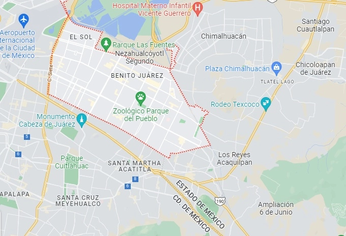 Una niña fue ultrajada y asesinada en el interior de una vecindad ubicada en la colonia Maravillas, informó la policía municipal. Imagen tomada de Google Maps