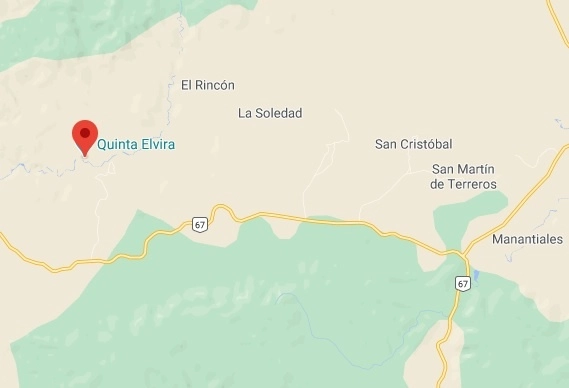 Entre las pertenencias de los asesinados se encontraron identificaciones de la FGR. Captura de imagen de Google Maps