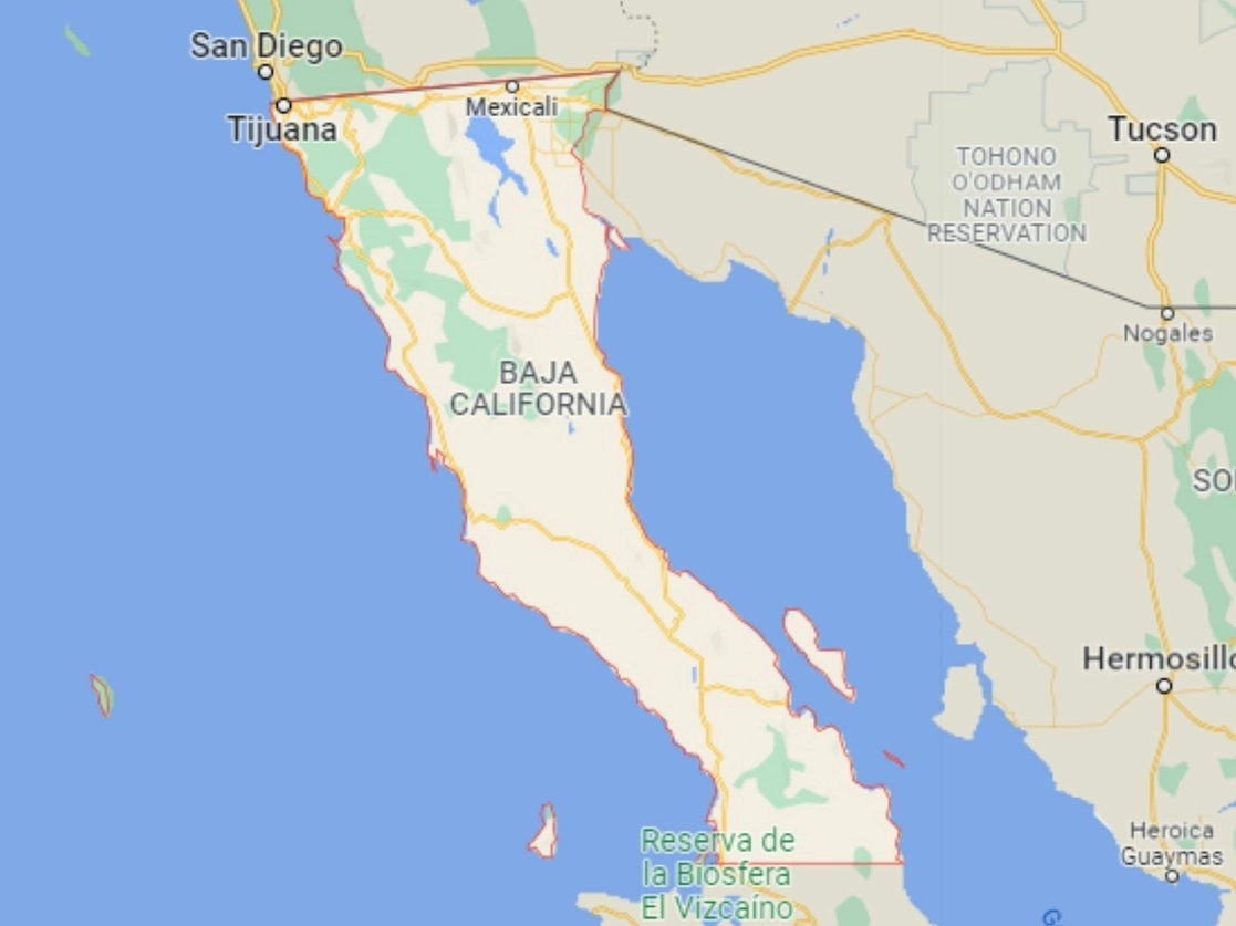 Cinco mujeres fueron asesinadas en Baja California, tres de ellas en Tijuana, una en Playas de Rosarito y otra en Mexicali, confirmaron fuentes policiales. Imagen tomada de Google Maps