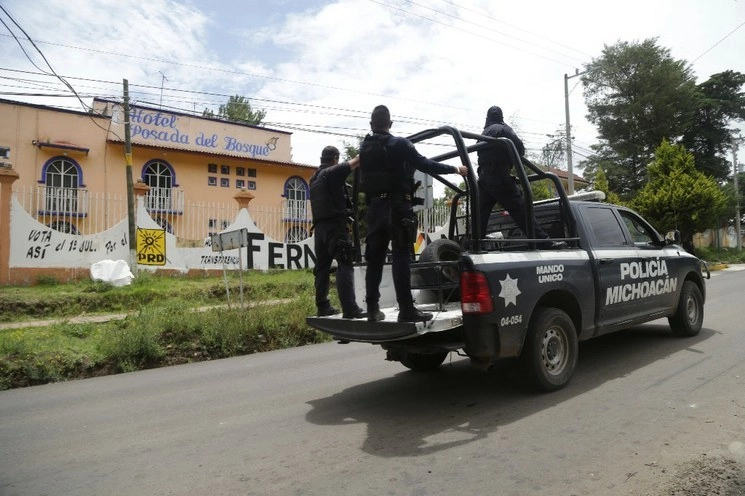 Elementos de la Policía de Michoacán en imagen de archivo. Foto Cuartoscuro 
