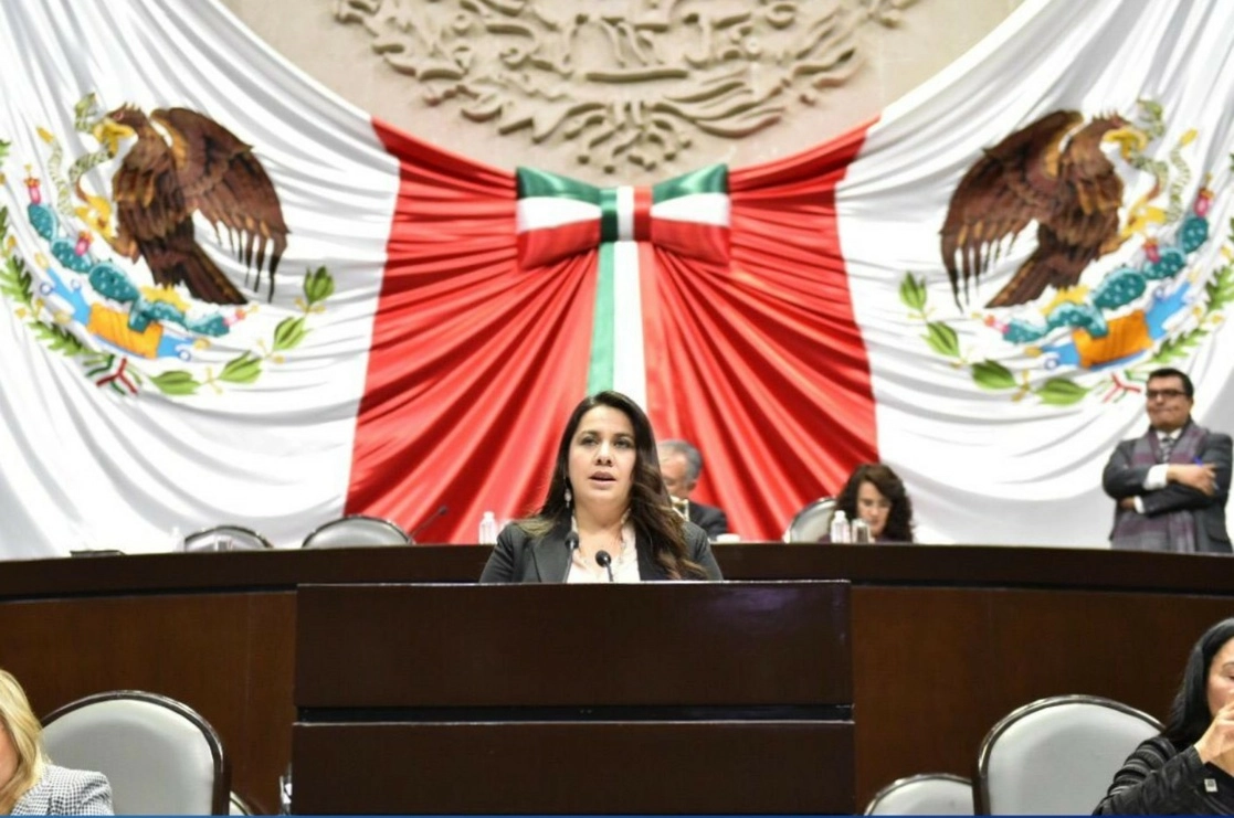 La diputada en imagen de su cuenta de Twitter. Foto @NatyDiazPAN
