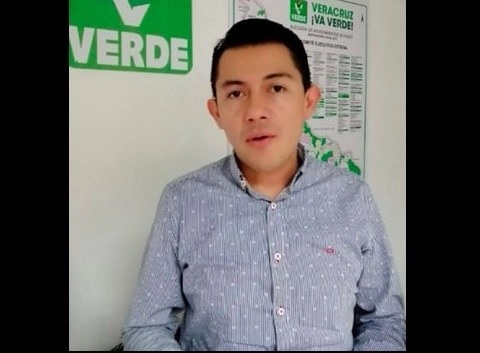 José Ramón Pérez Cano era dirigente del PVEM en el municipio de Gutiérrez Zamora, Veracruz. Foto Twitter @partidoverdemex
