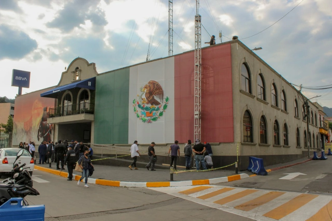 Palacio municipal de Huixquilucan. Foto La Jornada