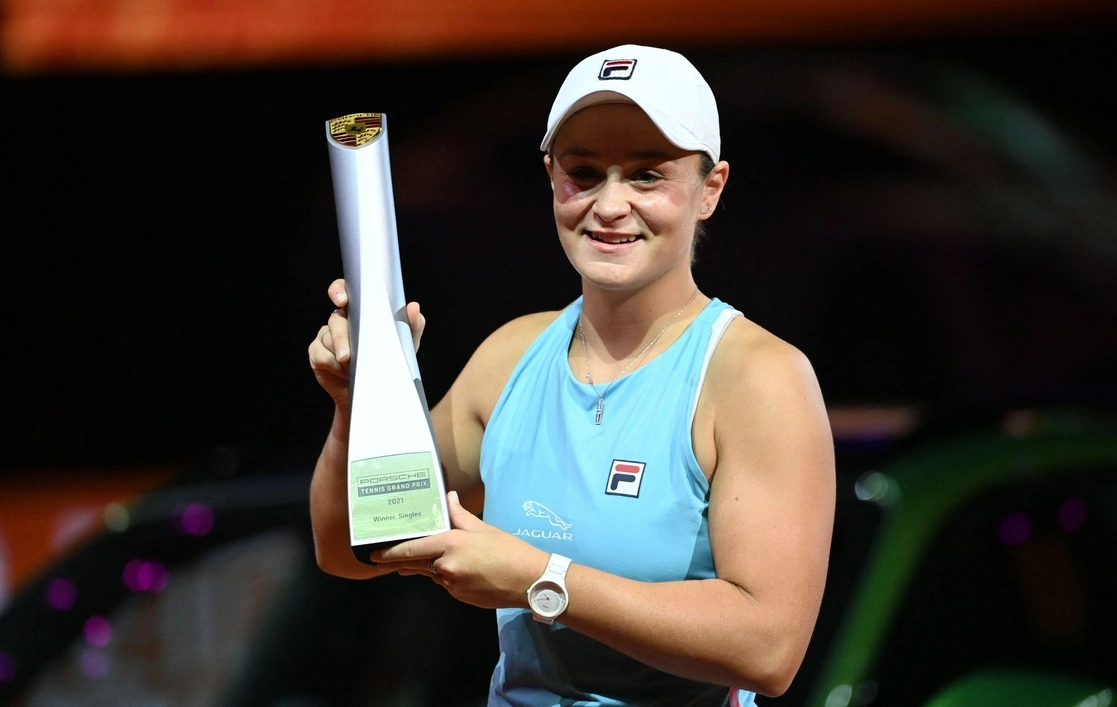 Ashleigh Barty se proclamó campeona el el torneo WTA 500 de Stuttgart, en Alemania. Foto Afp