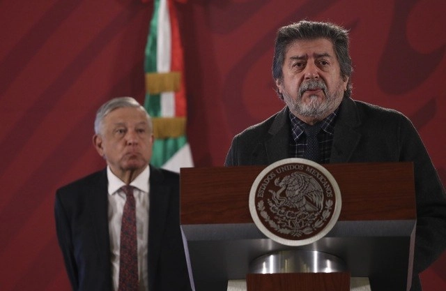 El titular de Fonatur, Rogelio Jiménez Pons durante conferencia de prensa en imagen de archivo. Foto Yazmín Ortega