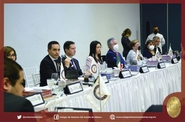 Asistentes a la  la Sexta Sesión de Consejo Directivo del Colegio Nacional del Notariado Mexicano en el Centro de Convenciones y Exposiciones de Toluca. Foto @cnotariosedomex