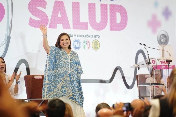 La candidata de la oposición estuvo de gira este lunes en Guanajuato. Foto de su perfil de X