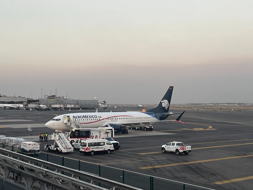 Aeronave de Aeroméxico en imagen de archivo. Foto Luis Castillo 