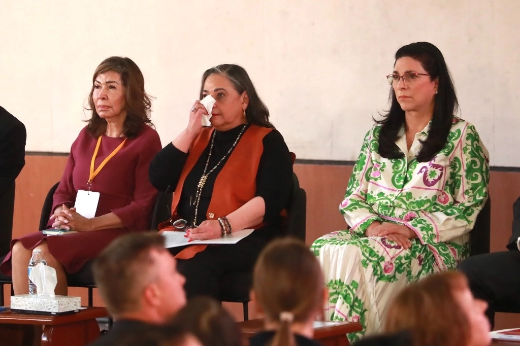 Seguridad y Justicia. Inauguración de la última sesión del Encuentro Nacional para una Agenda de Seguridad y Justicia, encabezada por la ministra Norma Lucía Piña Hernández (centro), titular de la Corte; la flanquean Sonia Venegas Álvarez (izquierda), directora de la Facultad de Derecho de la UNAM, y Marcela Guerra, presidenta de la Cámara de Diputados, en el Centro Cultural Tlatelolco. Foto Luis Castillo