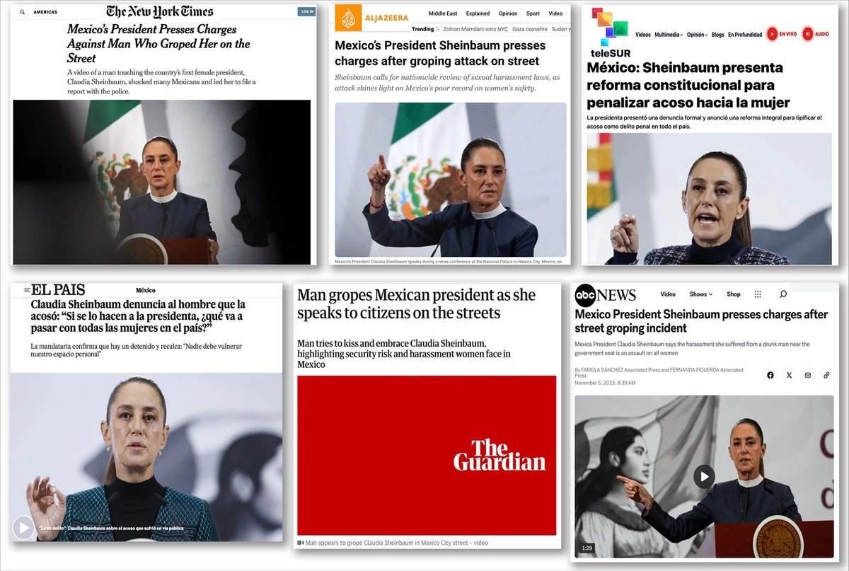 Prensa del mundo habla del acoso a Sheinbaum