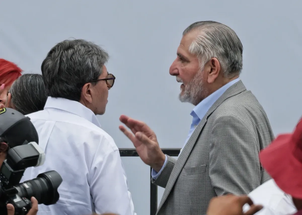 Ricardo Monreal y Adán Augusto López, coordinadores de Morena en la Cámara de Diputados y el Senado, asistieron al cierre de la gira de la presidenta Claudia Sheinbaum para difundir entre la población su primer Informe de gobierno.
