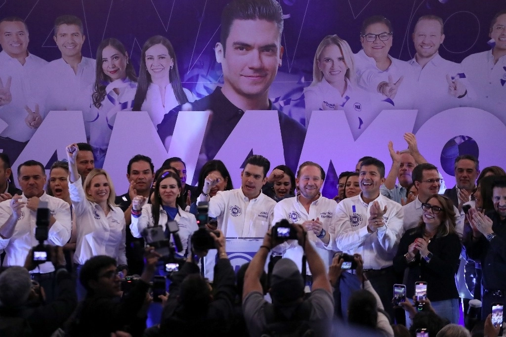 Jorge Romero, virtual ganador de las elecciones internas del PAN, ofreció un mensaje tras conocer su ventaja en el proceso. Foto Roberto García Ortiz 