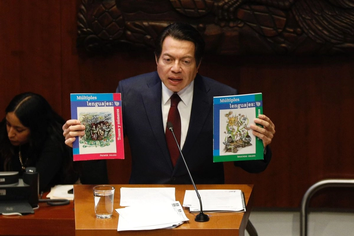 El secretario de Educación Pública, Mario Delgado, en comparecencia en el Senado, afirmó que en 2026 “México erradicará su analfabetismo”. Foto 