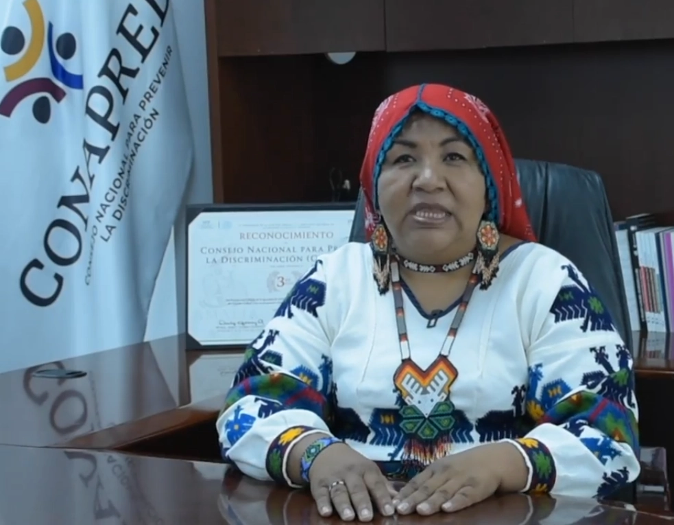 Claudia Olivia Morales Reza, nueva presidenta Conapred. Imagen tomada del video emitido en redes sociales