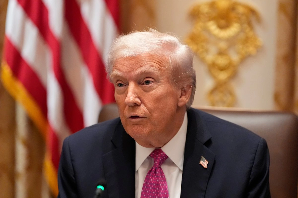 El presidente Donald Trump en la Sala del Gabinete de la Casa Blanca, en Washington, el 17 de octubre de 2025.