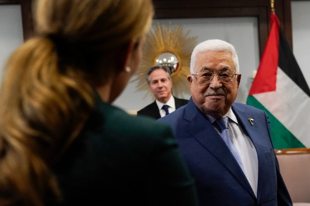 El presidente palestino, Mahmoud Abbas, en Jordania, el 17 de octubre de 2023. Foto Ap