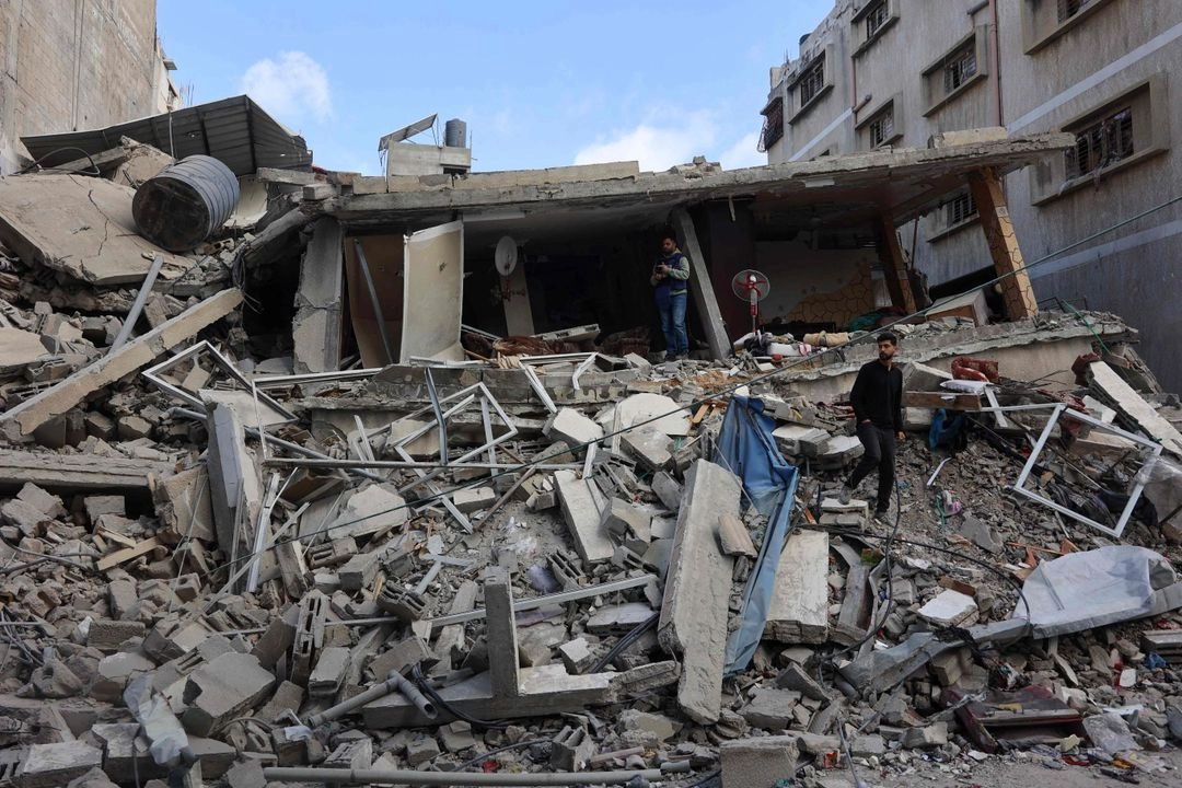 Vivienda en la Ciudad de Gaza que fue atacada por Israel, el 26 de abril de 2025. 