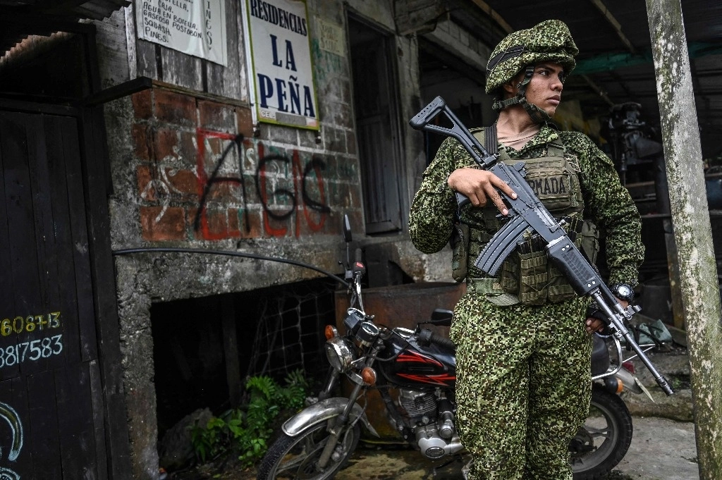 El ataque del ELN mató a nueve militares e hirió a nueve más en El Carmen, departamento de Norte de Santander. Foto Afp / Archivo
