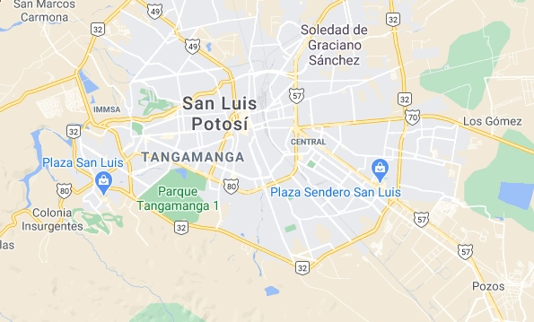 El ataque armado ocurrió en dos bares ubicados en la carretera 57  de San Luis Potosí. Foto Google Maps