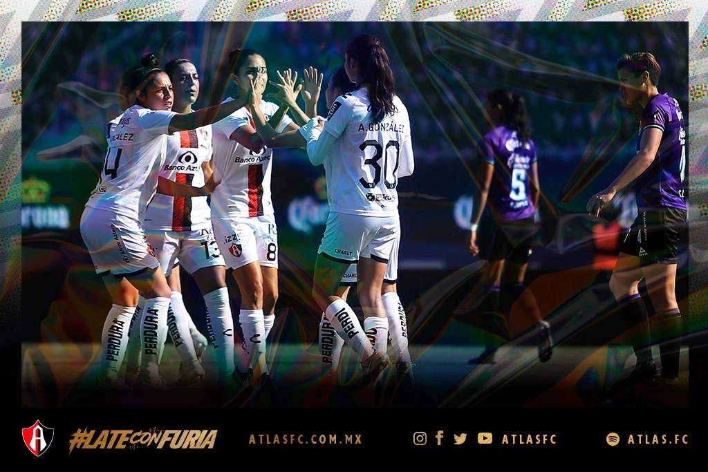 Los goles de las rojinegras fueron anotados por Alison González. Foto Twitter @AtlasFCFemenil
 