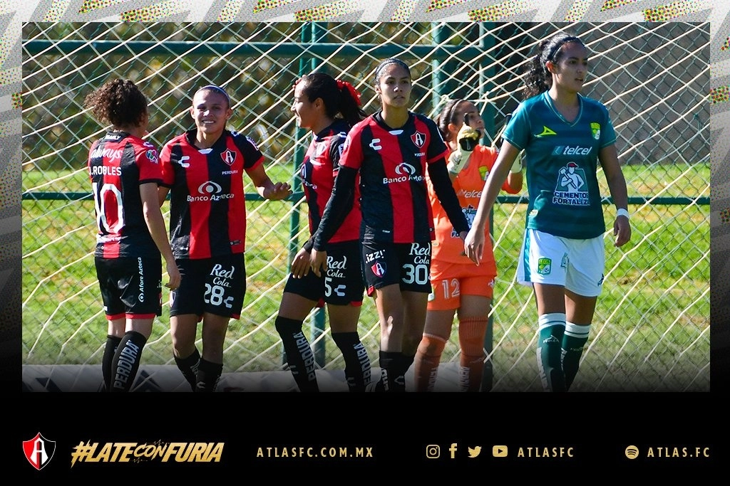 Las rojinegras son líderes del torneo. Foto Twitter @AtlasFCFemenil