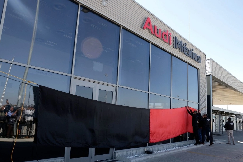 Planta Audi de México, ubicada el municipio de San José Chiapa. Foto Cuartoscuro/ archivo