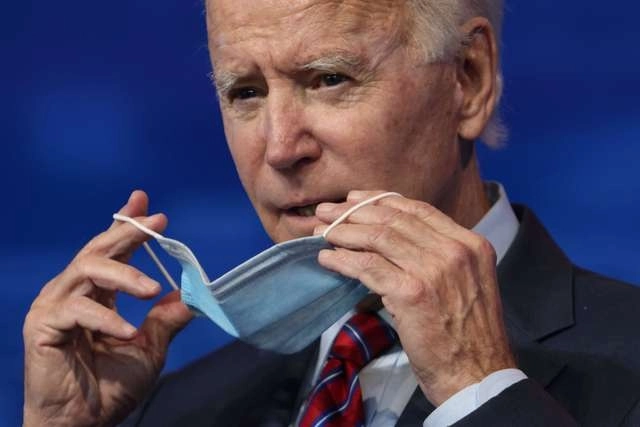 El presidente electo de EU, Joe Biden durante un evento en Wilmington, Delaware. Foto Afp