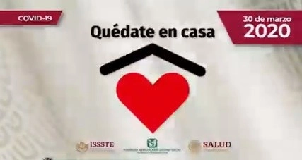 Eslogan de la estrategia federal para aminorar el contagio por Covid-19. Imagen tomada de @SusanaCDMX