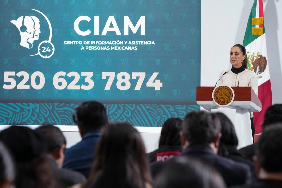 La presidenta Claudia Sheinbaum durante la conferencia matutina desde Palacio Nacional, en la Ciudad de México, el 11 de julio de 2025. Foto 