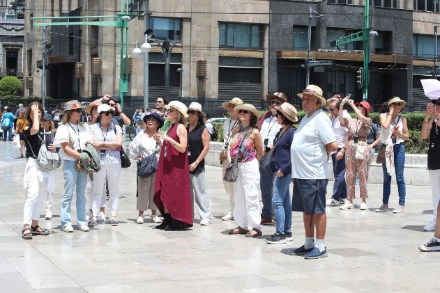Turistas en la Ciudad de México.