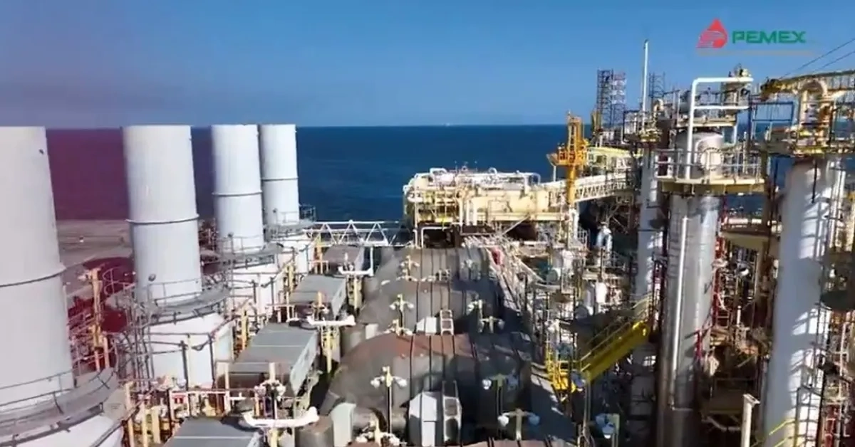 Instalaciones de Pemex de almacenaje de gas natural. Foto: