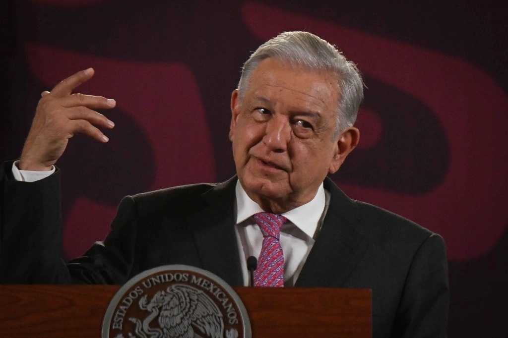 El presidente López Obrador, durante su conferencia desde Palacio Nacional, el 14 de mayo de 2024. Foto Cuartoscuro 