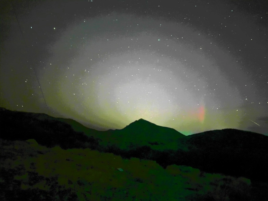 Aurora boreal en el estado de Sonora. Foto Cristina Gómez 