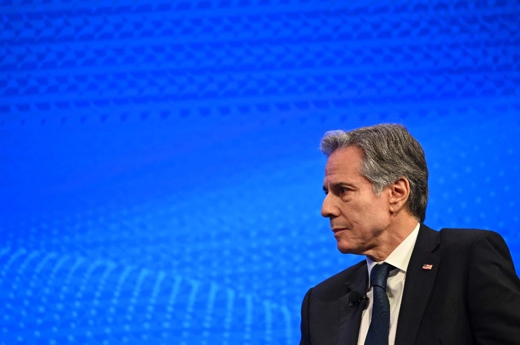 El secretario de Estado de Estados Unidos, Antony Blinken, durante un evento en el Atlantic Council en Washington, DC, el 14 de enero de 2025. Foto Afp