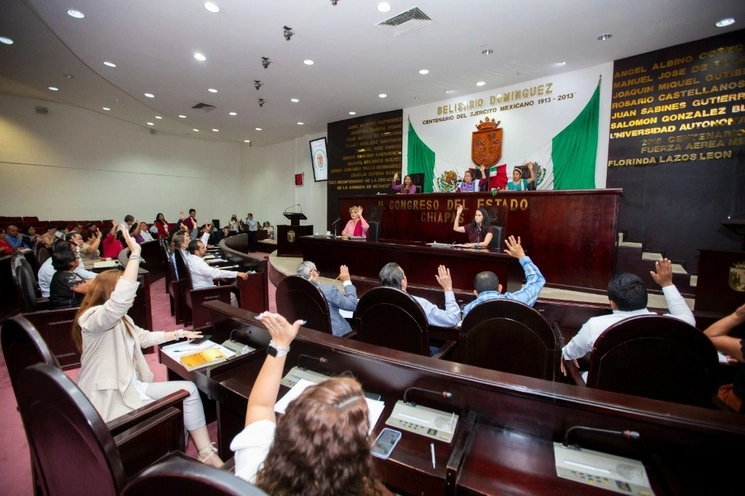 Sesión del Congreso de Chiapas. Foto de su cuenta de twitter