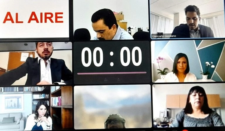 Sesión virtual de la Comisión de Vinculación con Organismos Públicos Locales del INE. Foto INE