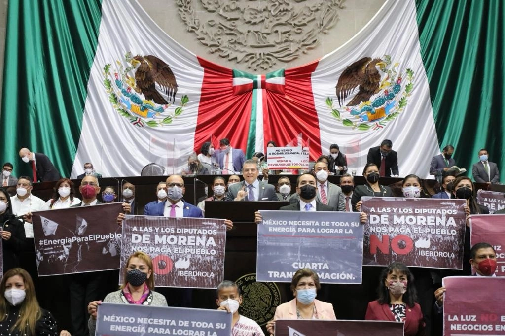 Sólo Morena y sus aliados votaron a favor de la propuesta presidencial sobre la reforma eléctrica. Foto cortesía Cámara de Diputados