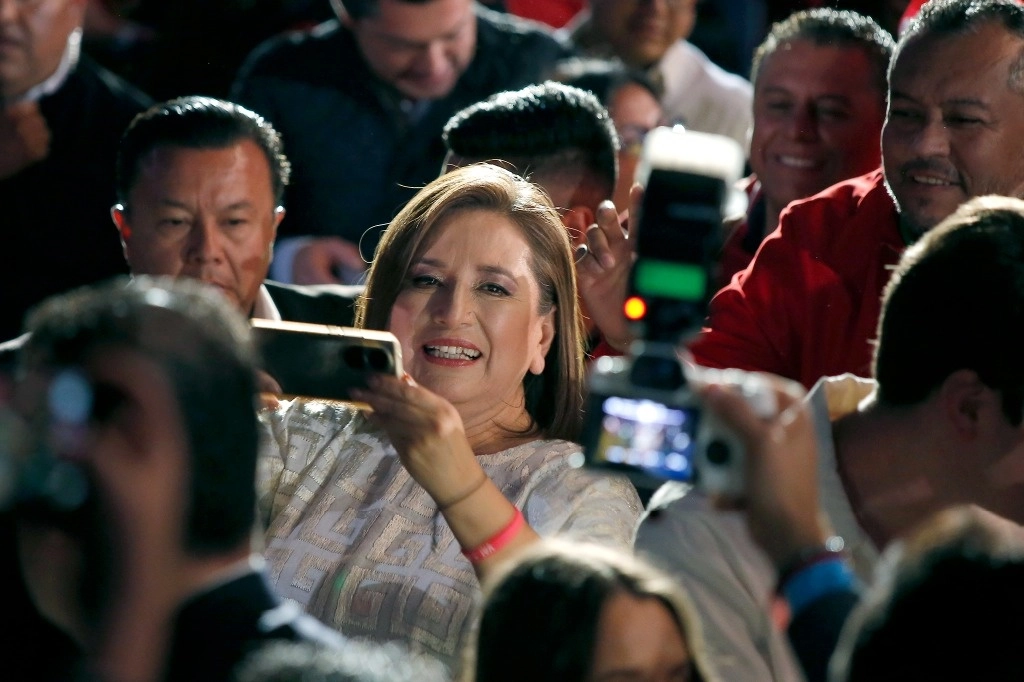 La candidata a la presidencia de la coalición "Fuerza y Corazón por México", Xóchitl Gálvez. Foto María Luisa Severiano