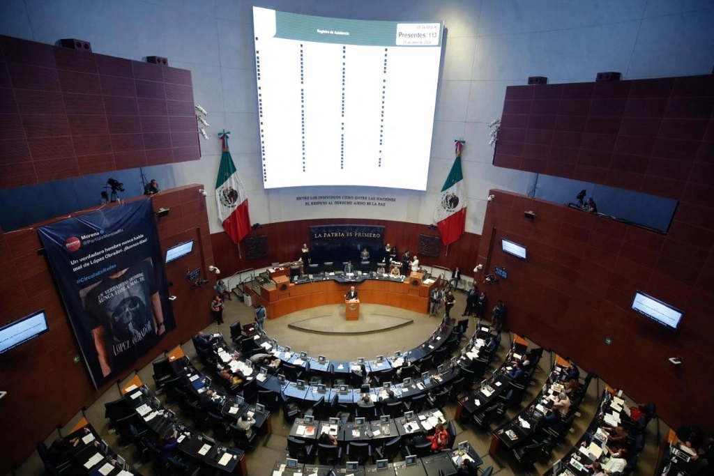 Sesión del Senado donde se discute la creación del Fondo de Pensiones del Bienestar. Foto Cristina Rodríguez.