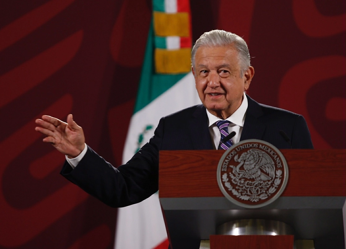 El presidente Andrés Manuel López Obdrador durante conferencia de prensa matutina. Foto Guillermo Sologuren