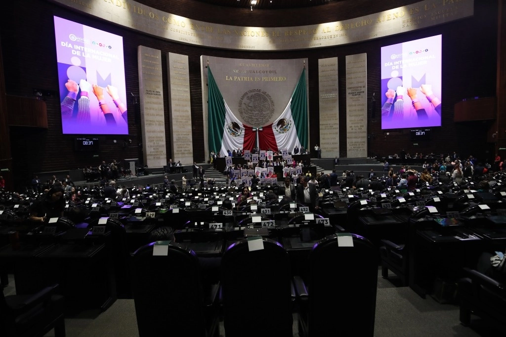 Sala de sesiones de la Cámara de Diputados. Foto Yazmín Ortega