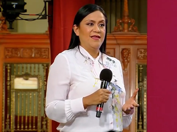 La subsecretaria del Bienestar, Ariadna Montiel durante conferencia de prensa. Fotograma tomado del video emitido por el Gobierno de México