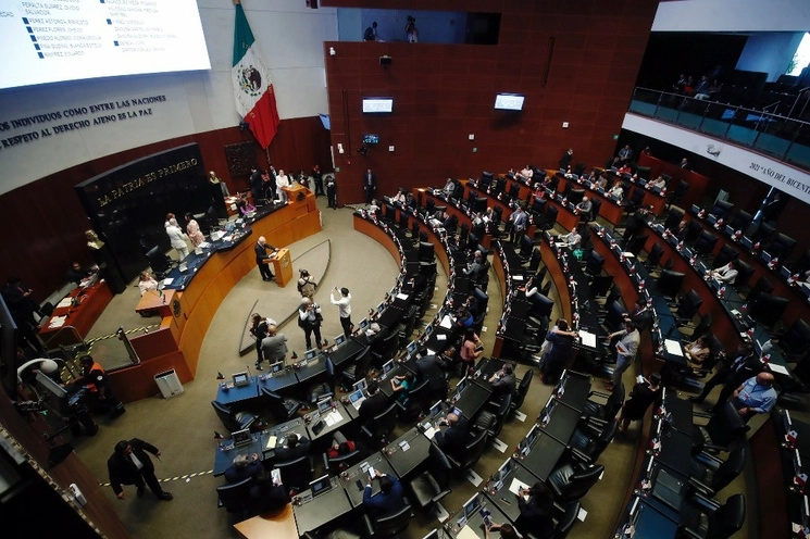 Sala de sesiones del Senado de la República en imagen de archivo. Foto Cristina Rodríguez