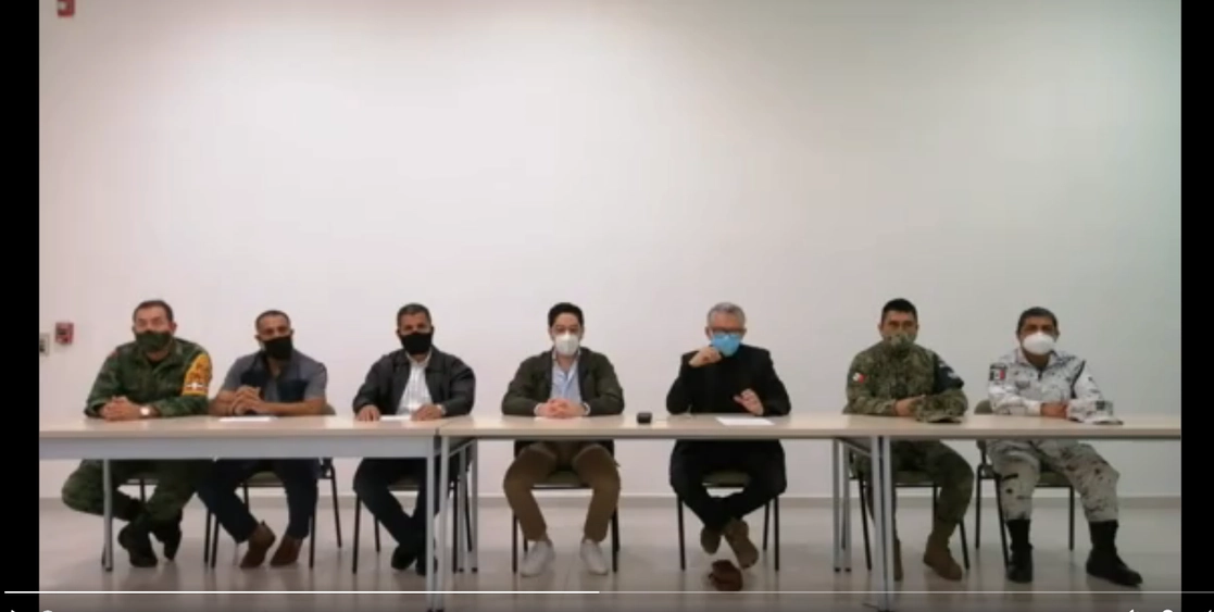 Captura de pantalla de la video-conferencia de prensa de la Fiscalía de Jalisco sobre el caso del asesinato del ex gobernador Aristóteles Sandoval. Foto @GobiernoJalisco