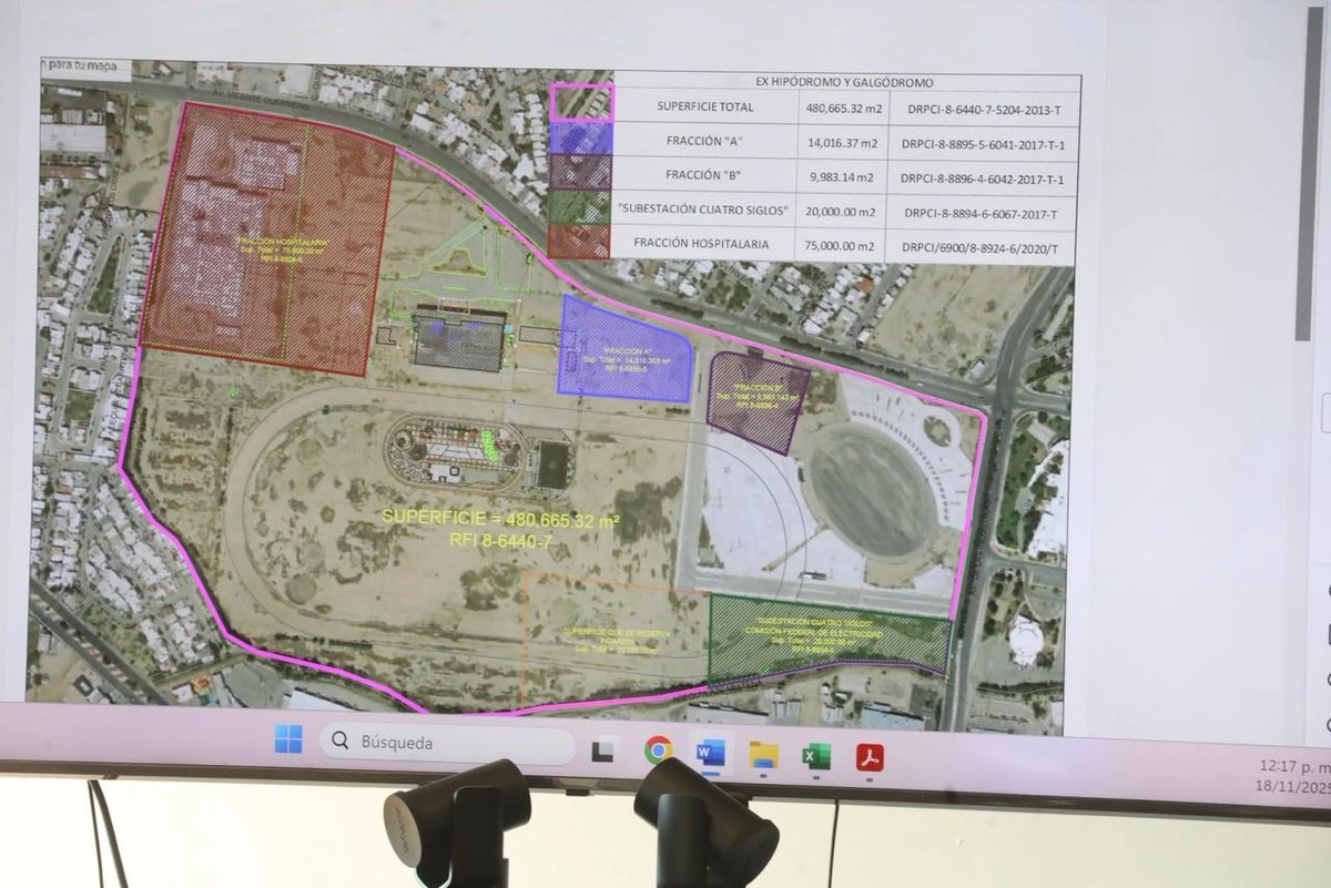 Mapa del proyecto deportivo en Ciudad Juárez. Foto