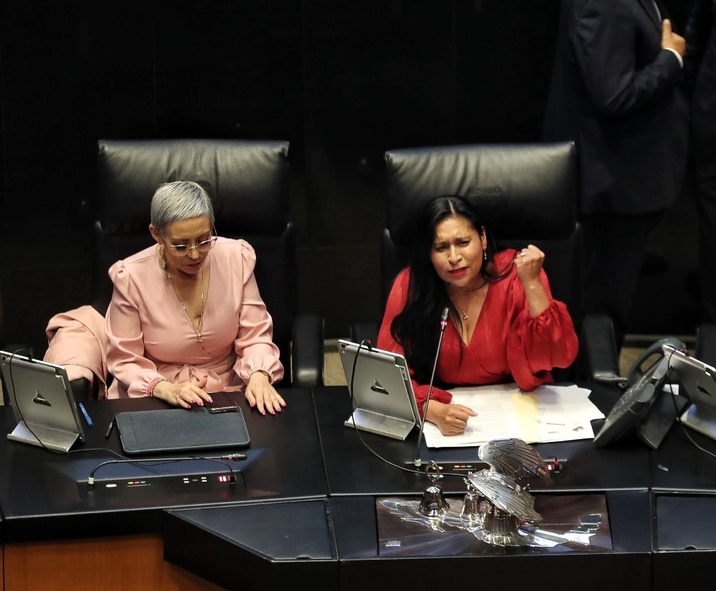 La presidenta del Senado, Ana Lilia Rivera Rivera, aseguró que hay avances para hace los nombramientos pendientes de magistrados. Foto Marco Peláez