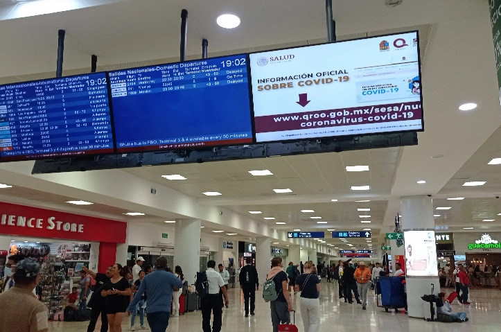 Instalaciones del Aeropuerto Internacional de Cancún en imagen de archivo. Foto La Jornada Maya 