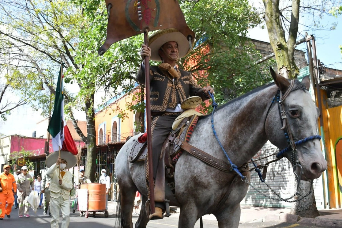 Aspectos de la edición 130 del desfile cívico y deportivo de la alcaldía Azcapotzalco. Foto Tomada del Twitter @AzcapotzalcoMx
