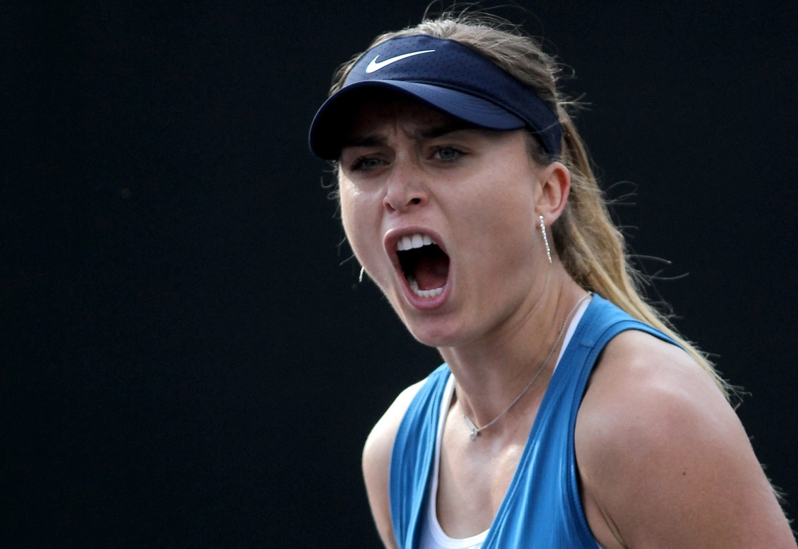 La tenista española Paula Badosa celebra sus dos victorias consecutivas en el WTA Finals Guadalajara 2021. Foto Afp