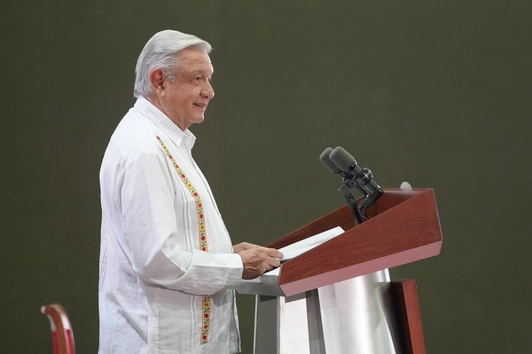 El presidente Andrés Manuel López Obrador, durante su quinto informe de gobierno en Campeche, el 1 de septiembre de 2023. Foto Cuartoscuro